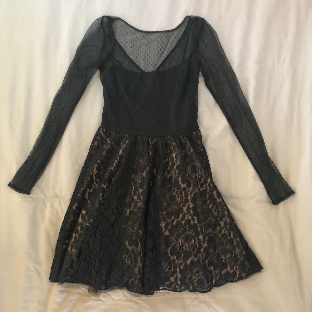 Black Lace Aqua Dress